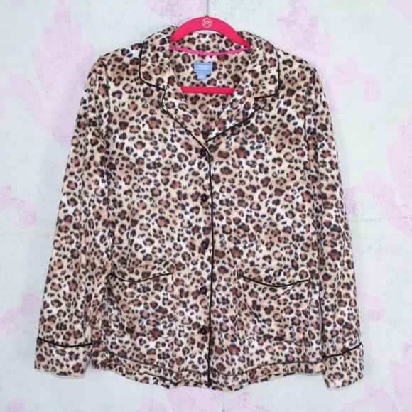 Simply Vera Vera Wang Other - Simply Vera by Vera Wang L Leopard Fleece PJ Top